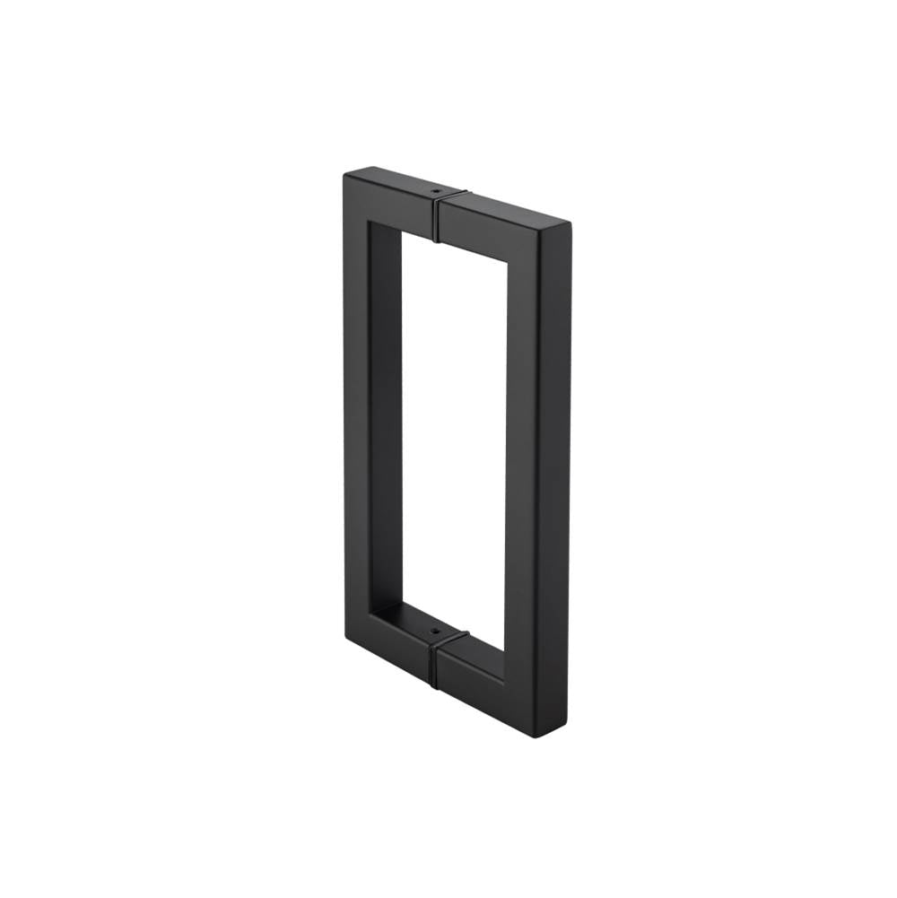 Isenberg By Flusso - 8'' Back-To-Back Square Shower Door Pull Handle - Matte Black