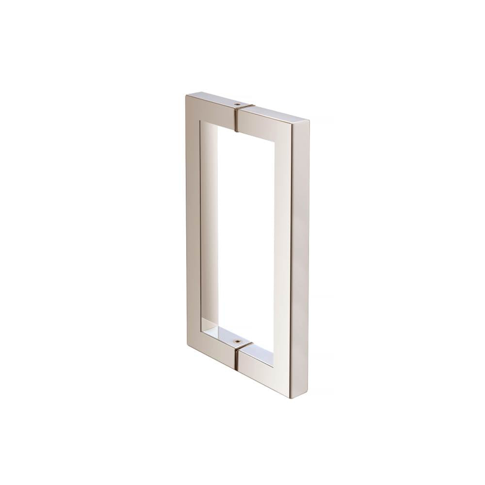 Isenberg By Flusso - 8'' Back-To-Back Square Shower Door Pull Handle - Polished Nickel PVD
