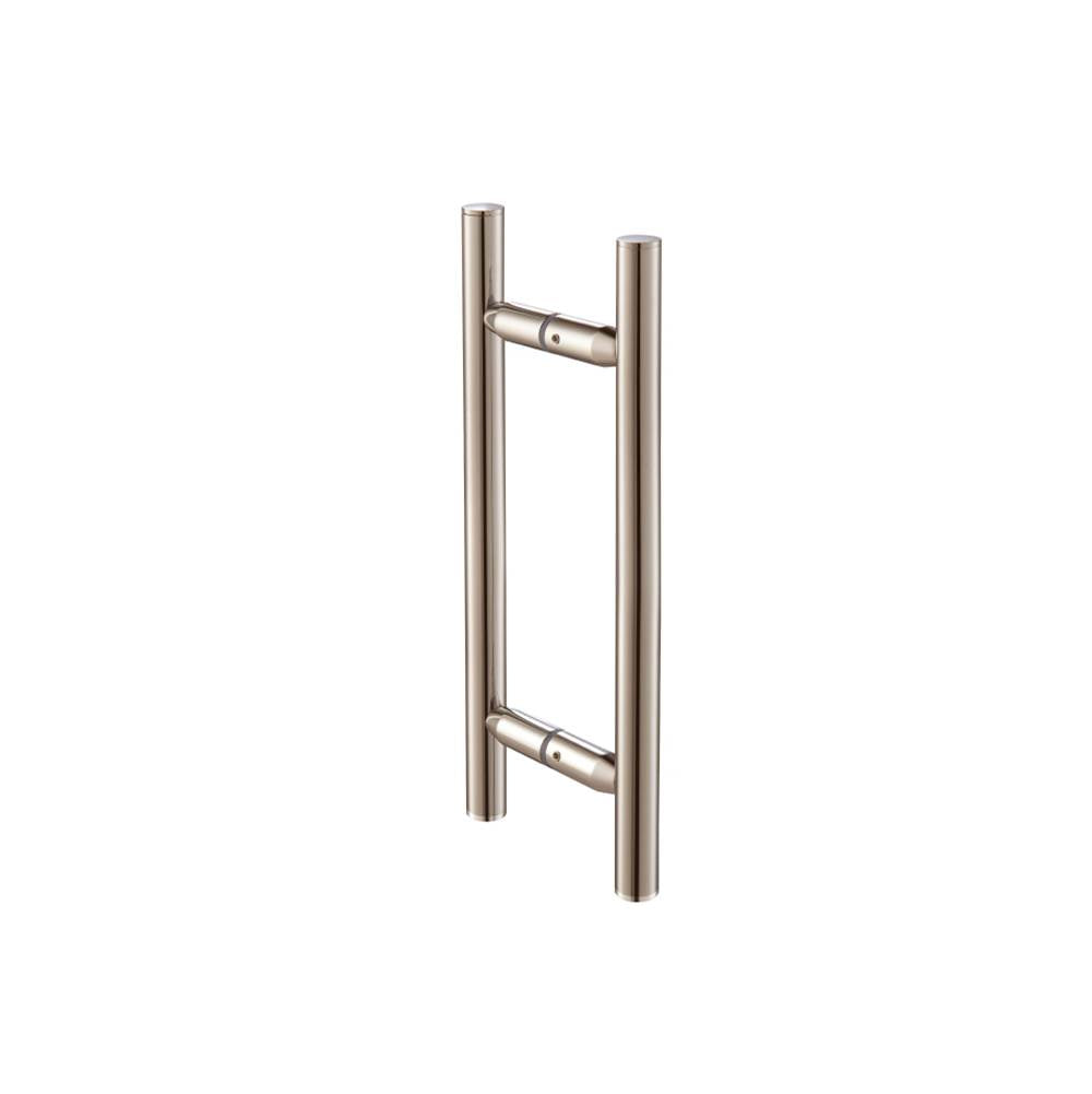 Isenberg By Flusso - 8'' Back-To-Back Shower Door Pull Handle - Polished Nickel PVD