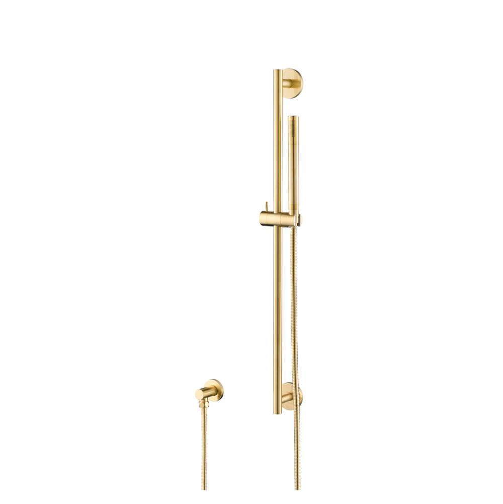 Isenberg By Flusso - Hand Shower Set with Slide Bar and Elbow - Satin Brass PVD