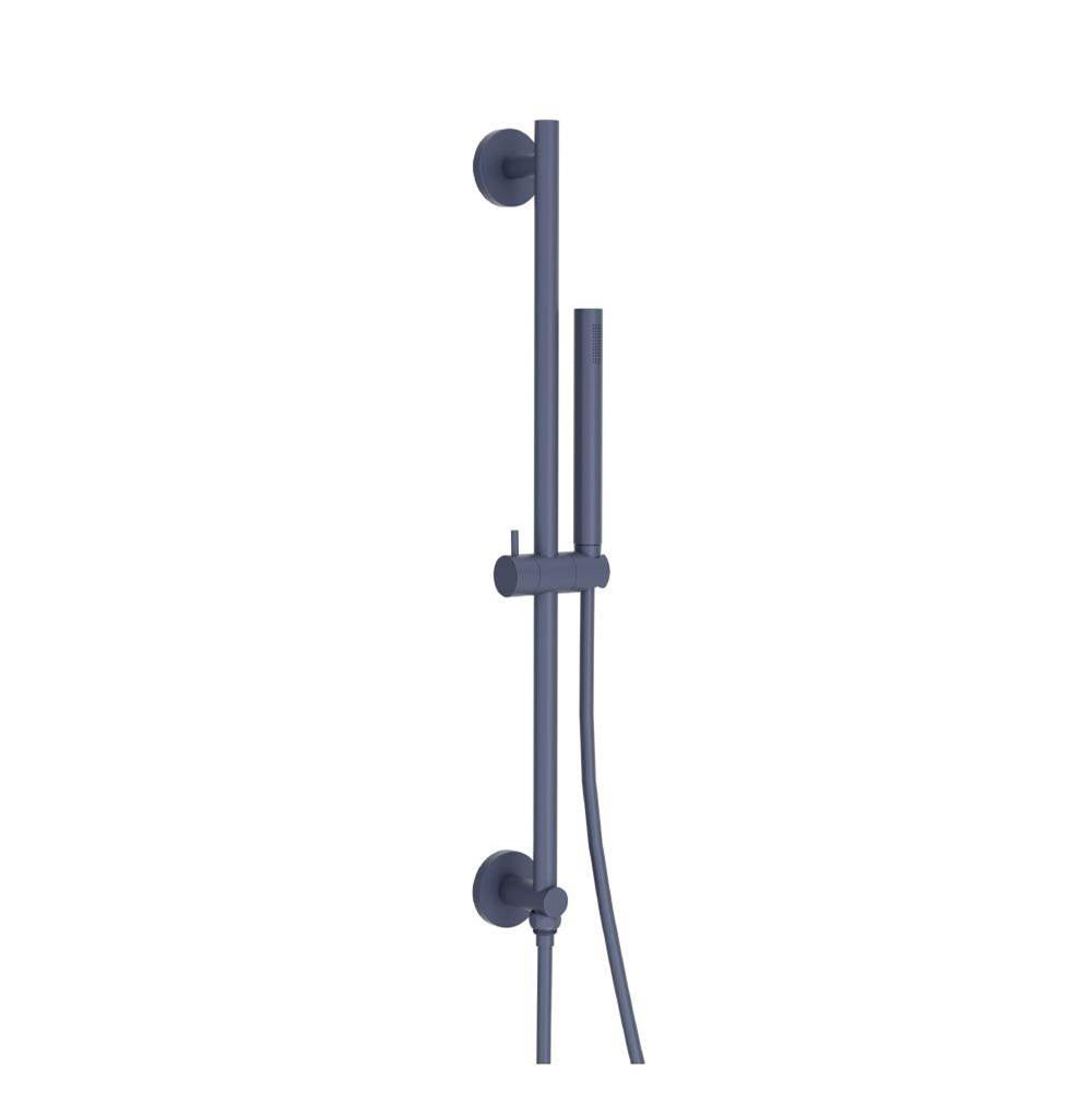 Isenberg By Flusso - Hand Shower Set with Slide Bar, Integrated Elbow & Hose - Navy Blue