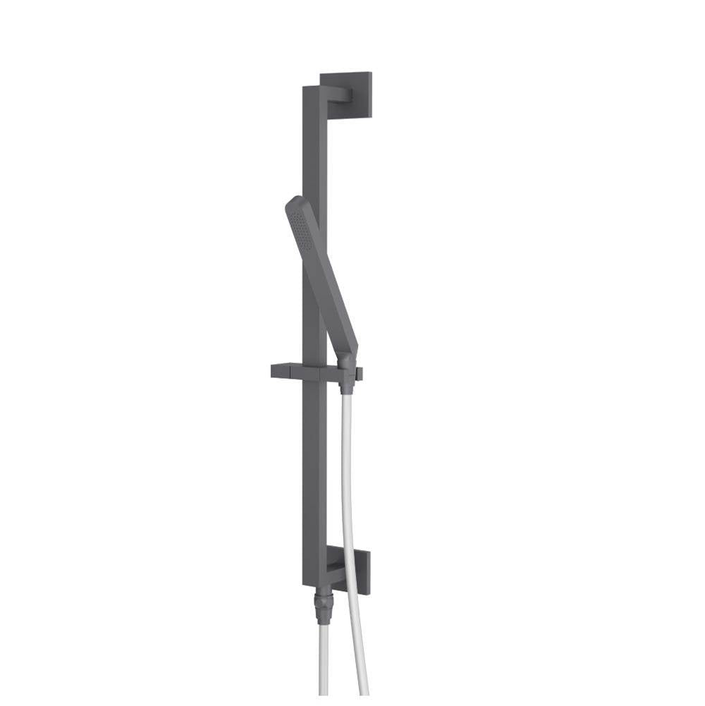 Isenberg By Flusso - Hand Shower Set with Slide Bar, Integrated Elbow & Hose - Dark Grey