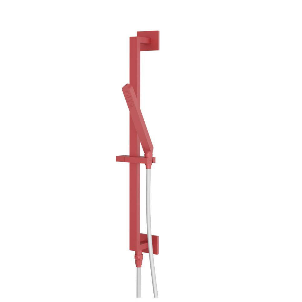Isenberg By Flusso - Hand Shower Set with Slide Bar, Integrated Elbow & Hose - Deep Red