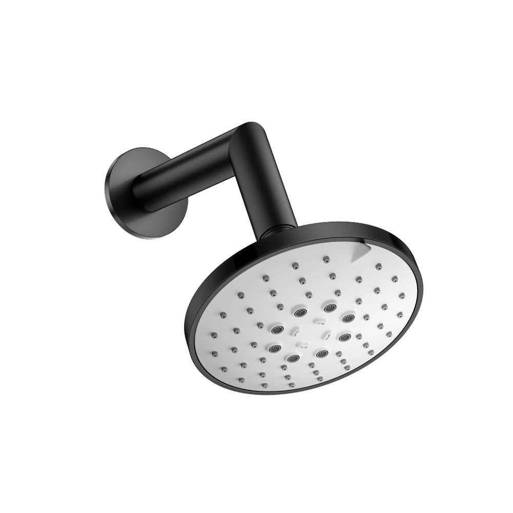 Isenberg By Flusso - 5'' Multi Function Showerhead with 7'' Arm - Matte Black