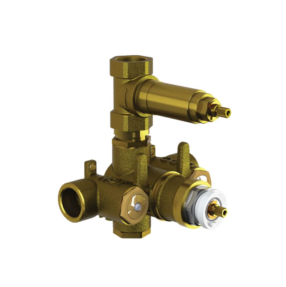 Isenberg By Flusso - 3/4'' Thermostatic Valve - 1 Output - Rough Brass