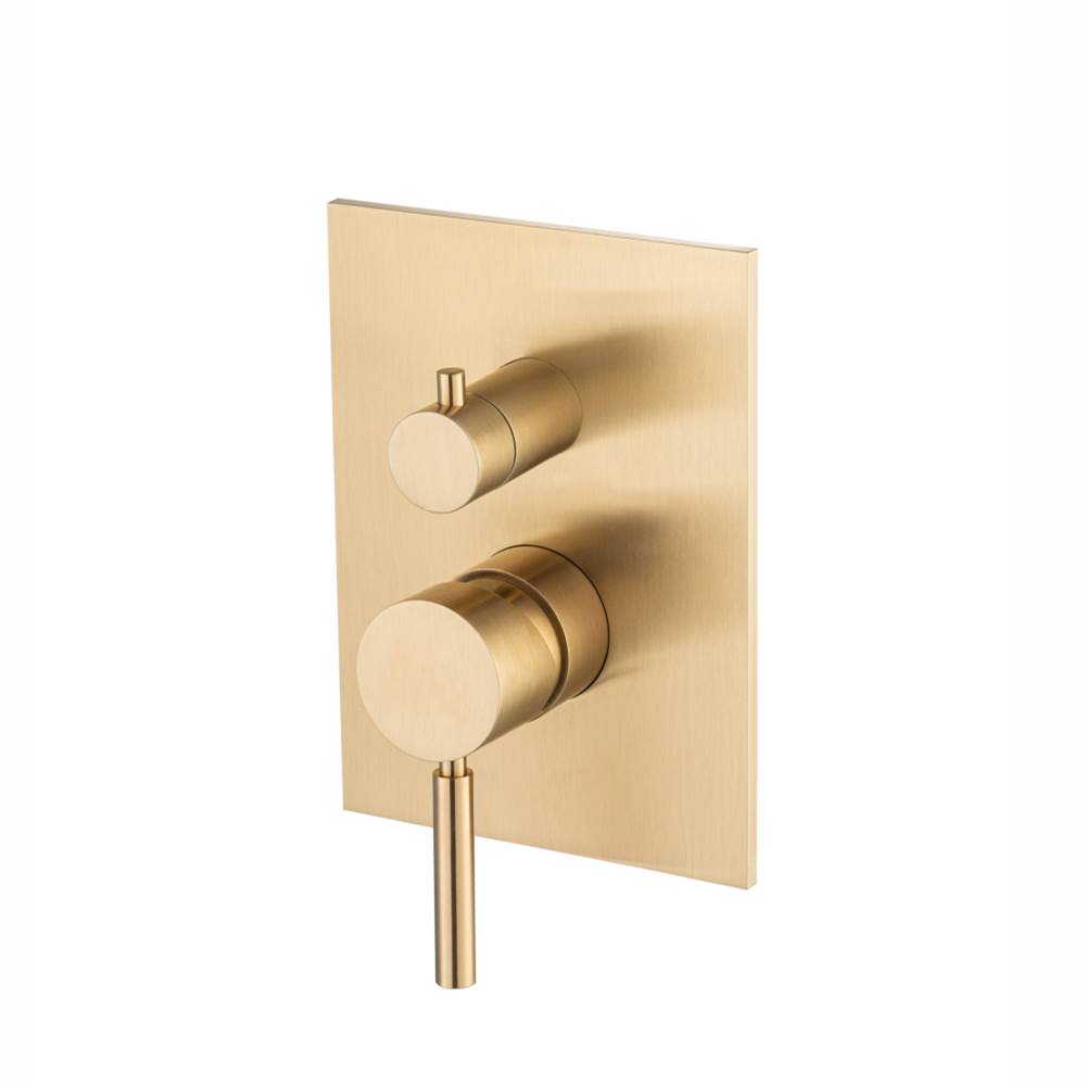 Isenberg By Flusso - Tub / Shower Trim With Pressure Balance Valve - 2-Output - Brushed Bronze Pvd