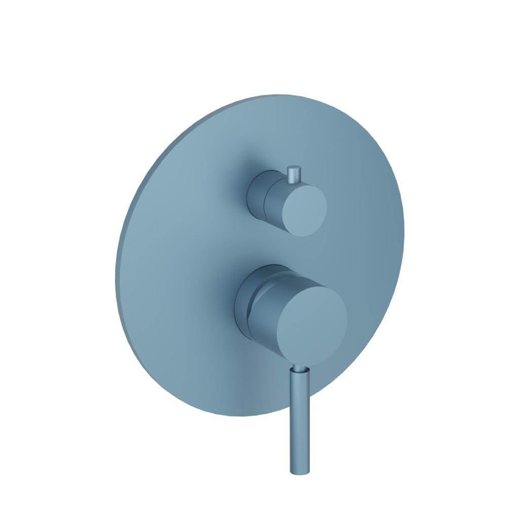 Isenberg By Flusso - Tub / Shower Trim With Pressure Balance Valve - 2-Output - Blue Platinum