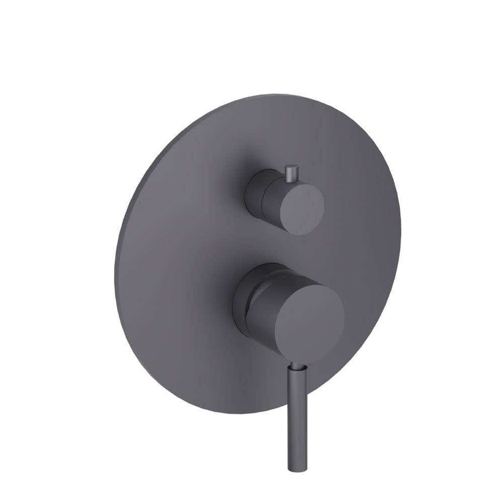 Isenberg By Flusso - Tub / Shower Trim With Pressure Balance Valve - 2-Output - Dark Grey