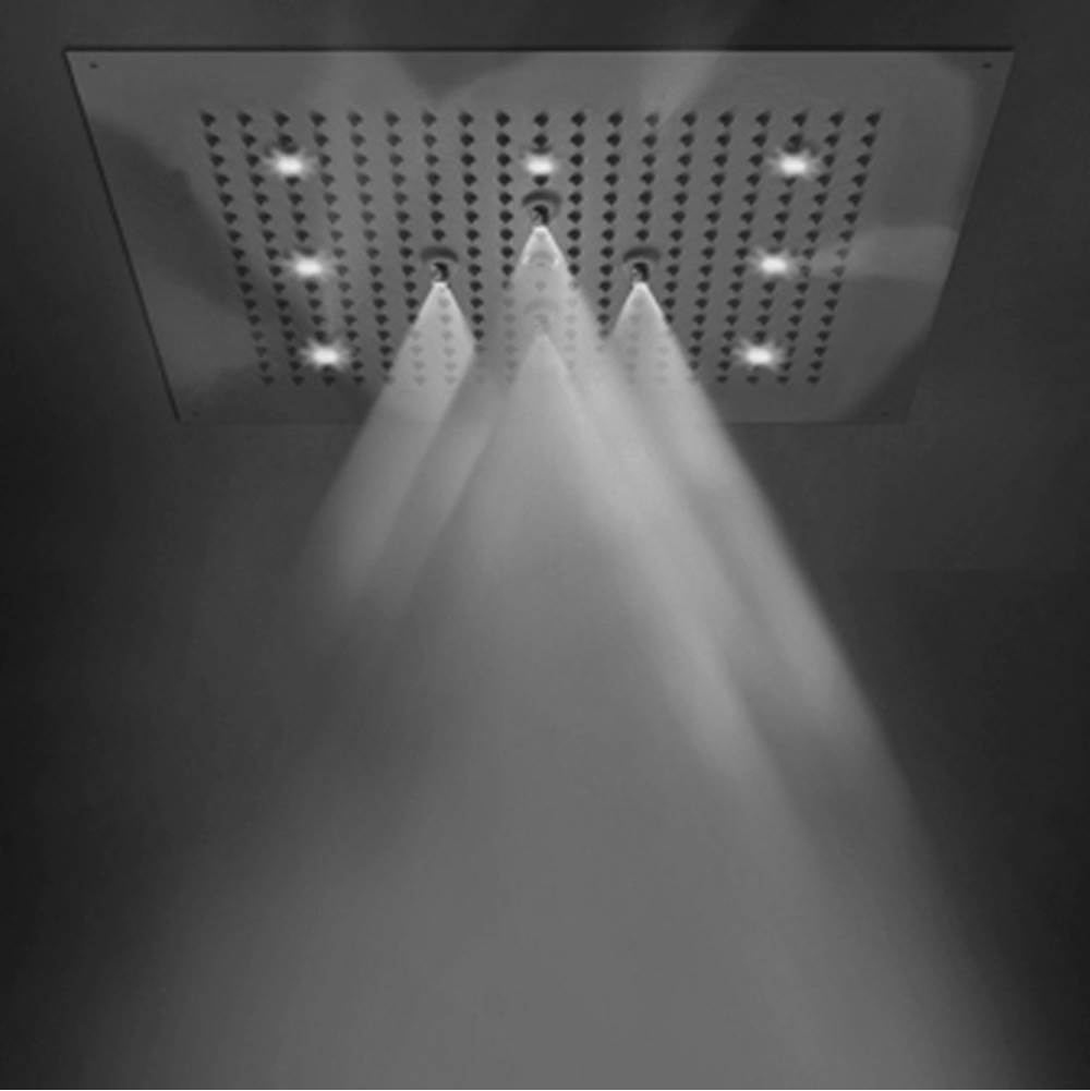 Jaclo - 18'' X 23'' RETTANGO FLAT with 2 Sprays - Polished Chrome