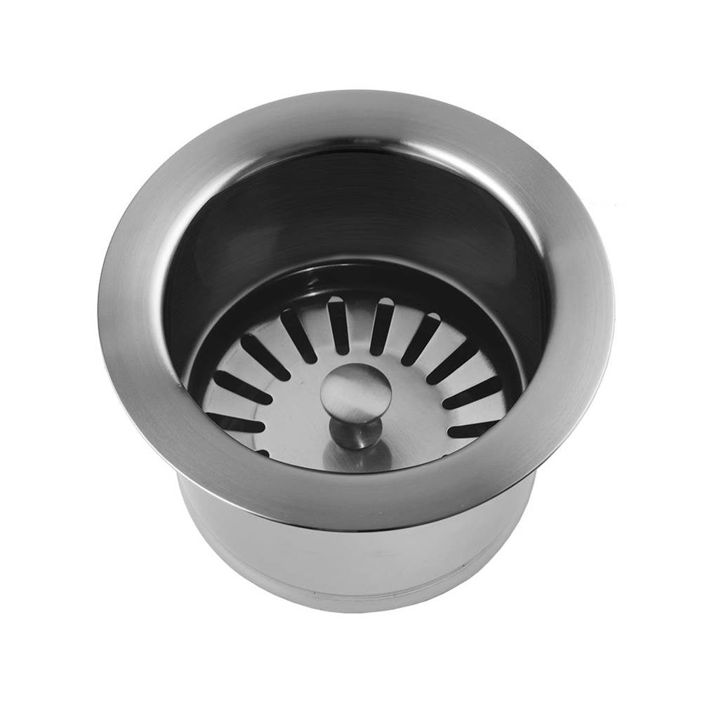 Jaclo - Extra Deep Disposal Flange with Strainer - Brushed Stainless