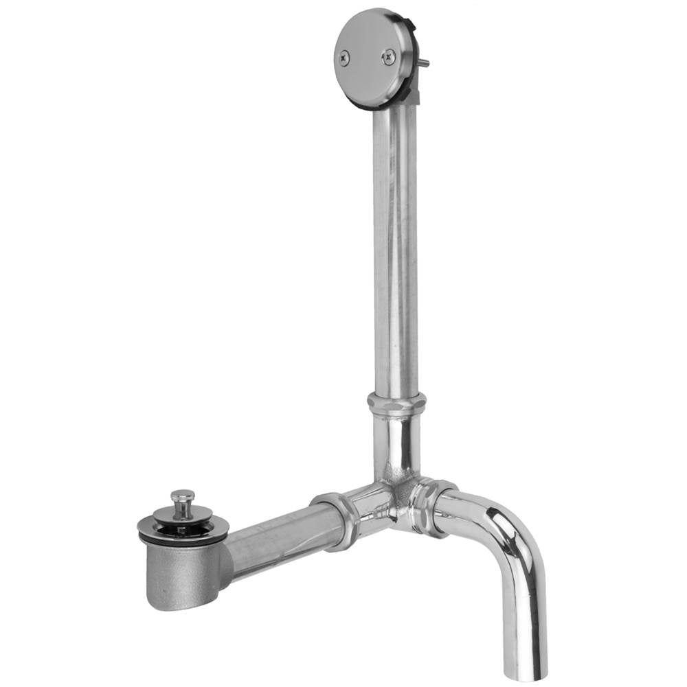 Jaclo - Brass Tub Drain Side Outlet Lift & Turn (Two Hole) Tub Waste - White