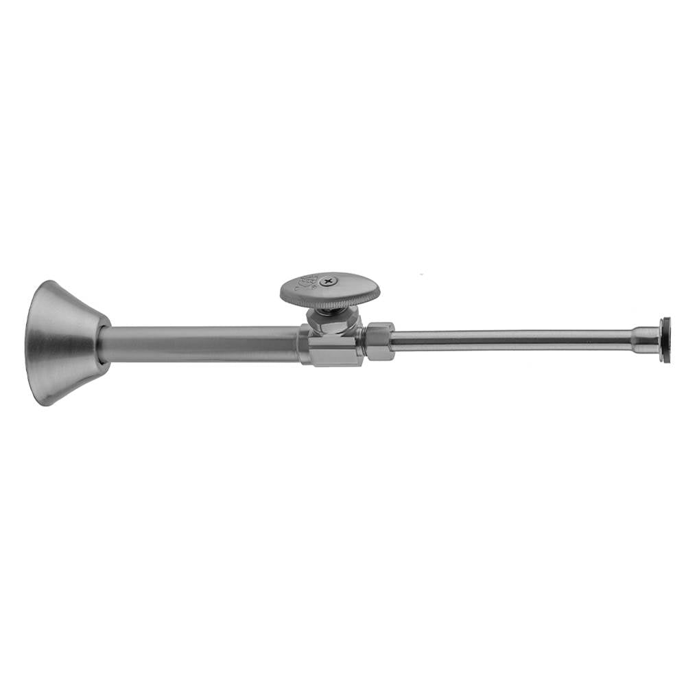 Jaclo - Multi Turn Straight Pattern 1/2'' Copper (Sweat Fit) x 3/8'' O.D. Toilet Supply Kit with Oval Handle, 20'' Supply Tube, Escutcheon - Vintage Bronze