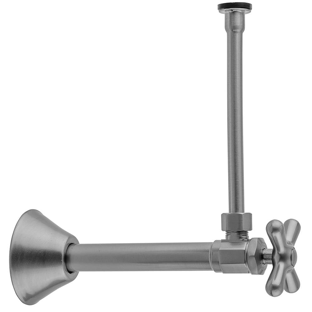 Jaclo - Multi Turn Angle Pattern 1/2'' Copper (Sweat Fit) x 3/8'' O.D. Toilet Supply Kit with Cross Handle, 20'' Supply Tube, Escutcheon - Vintage Bronze