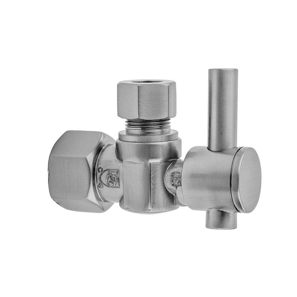 Jaclo - Quarter Turn Angle Pattern 3/8'' IPS x 3/8'' O.D. Supply Valve with Contempo Lever Handle - White