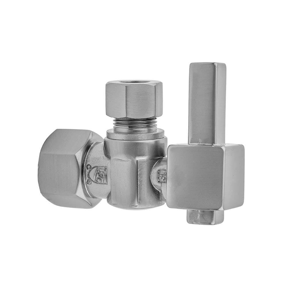 Jaclo - Quarter Turn Angle Pattern 1/2'' IPS x 3/8'' O.D. Supply Valve with Square Lever Handle - White
