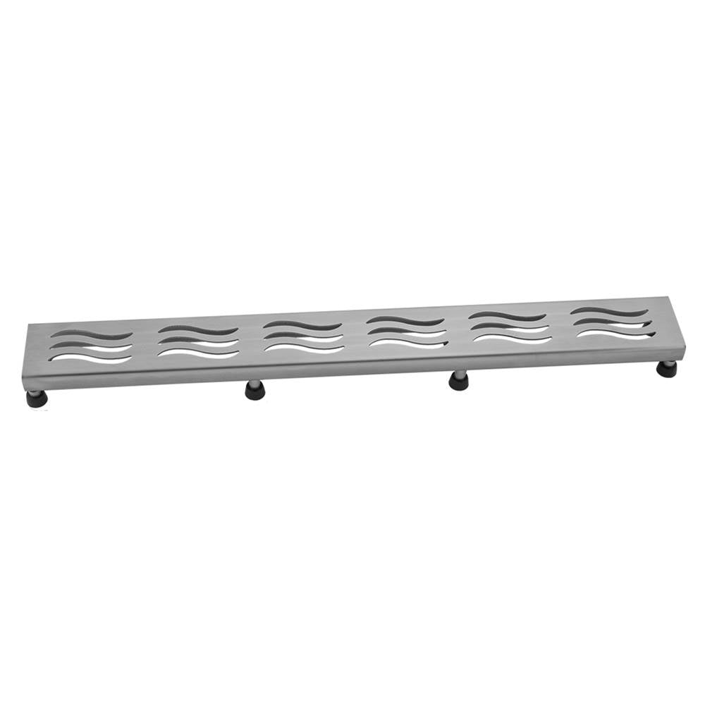 Jaclo - 42'' Channel Drain Wave Grate - Polished Stainless