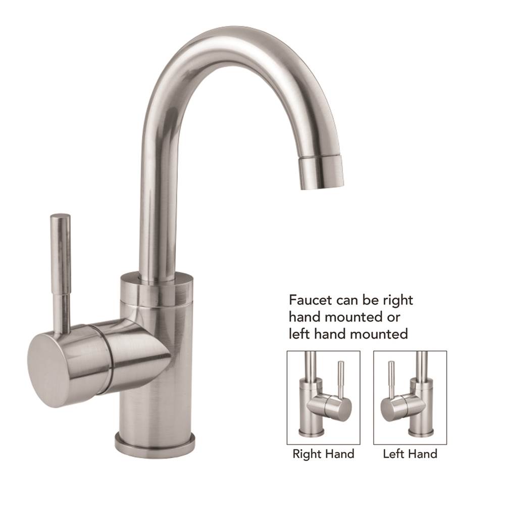 Jaclo - Uptown Contempo Single Hole Faucet with Push Top Drain - White