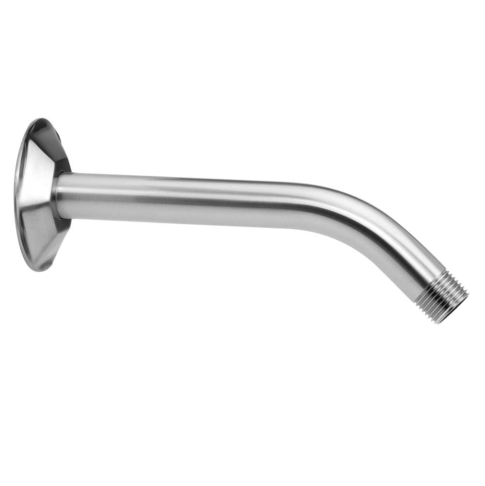 Jaclo - 8'' 45° Brass Showerarm with Hex Escutcheon - White