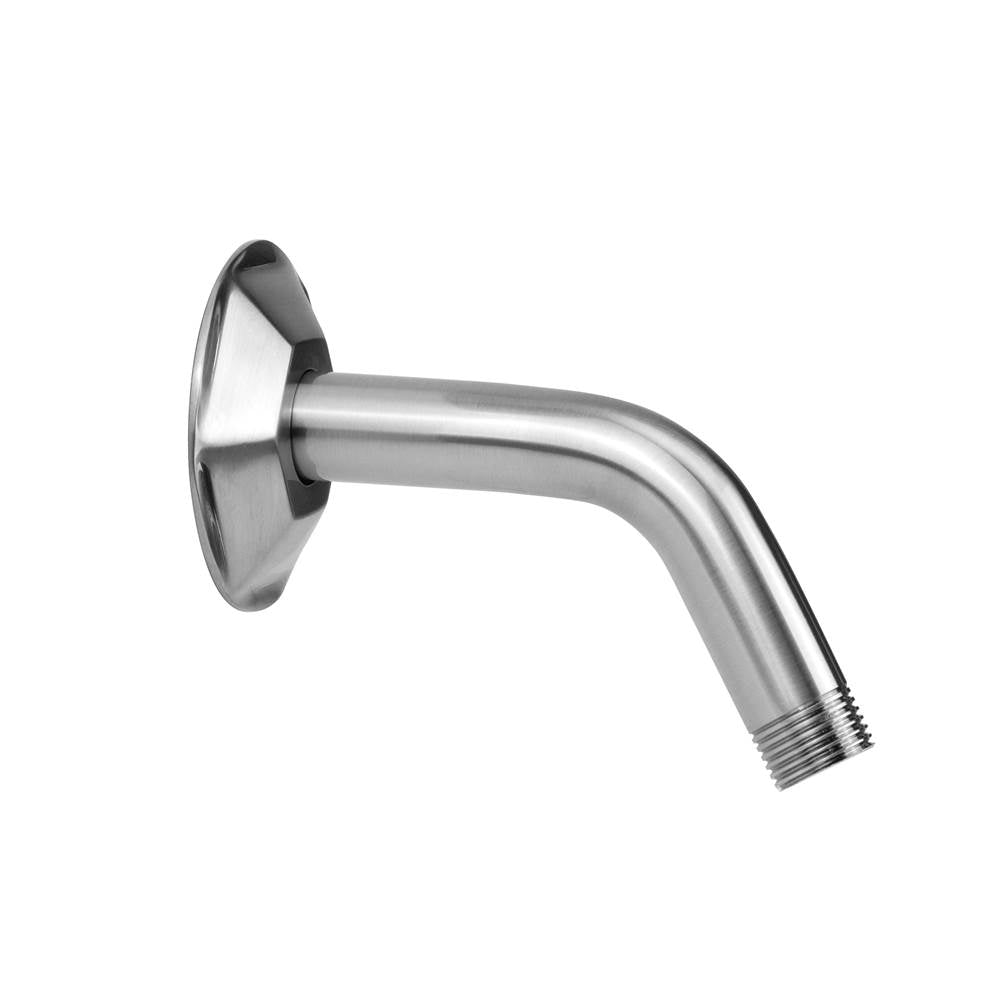 Jaclo - 6'' 60° Brass Showerarm with Hex Escutcheon - White