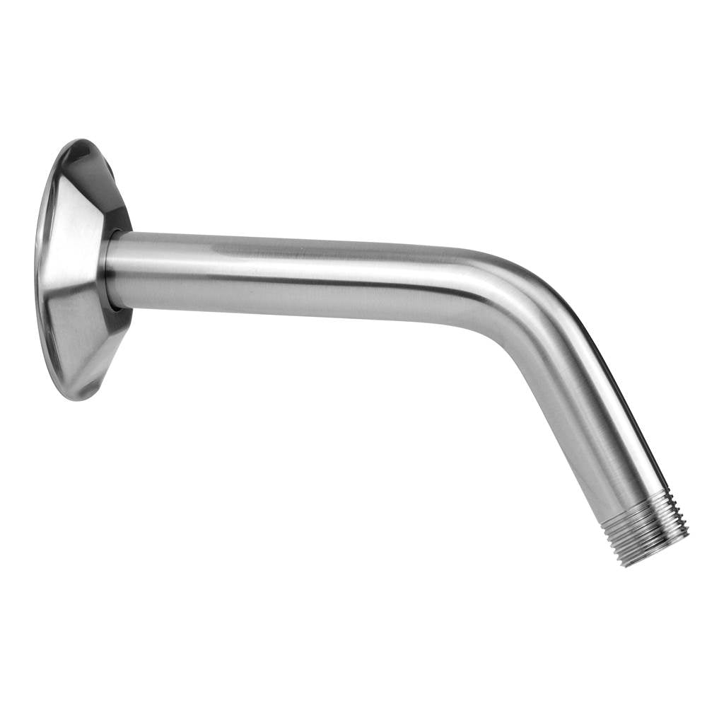 Jaclo - 8'' 60° Brass Showerarm with Hex Escutcheon - White