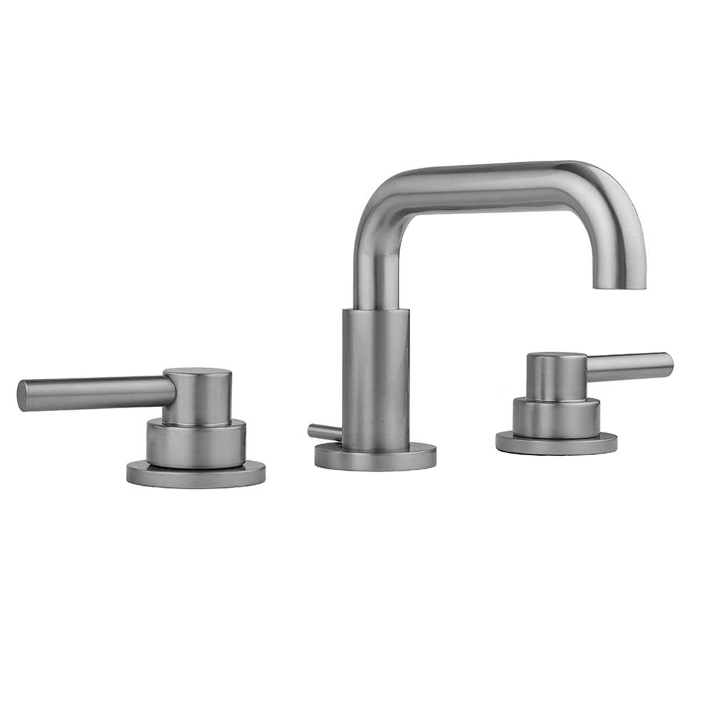Jaclo - Downtown Contempo Faucet with Round Escutcheons & Low Contempo Lever Handles - White
