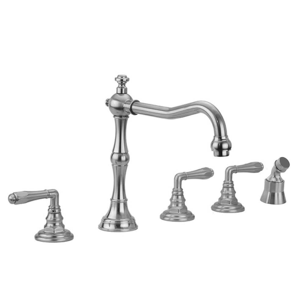Jaclo - Roaring 20's Roman Tub Set with Smooth Lever Handles and Angled Handshower - Vintage Bronze