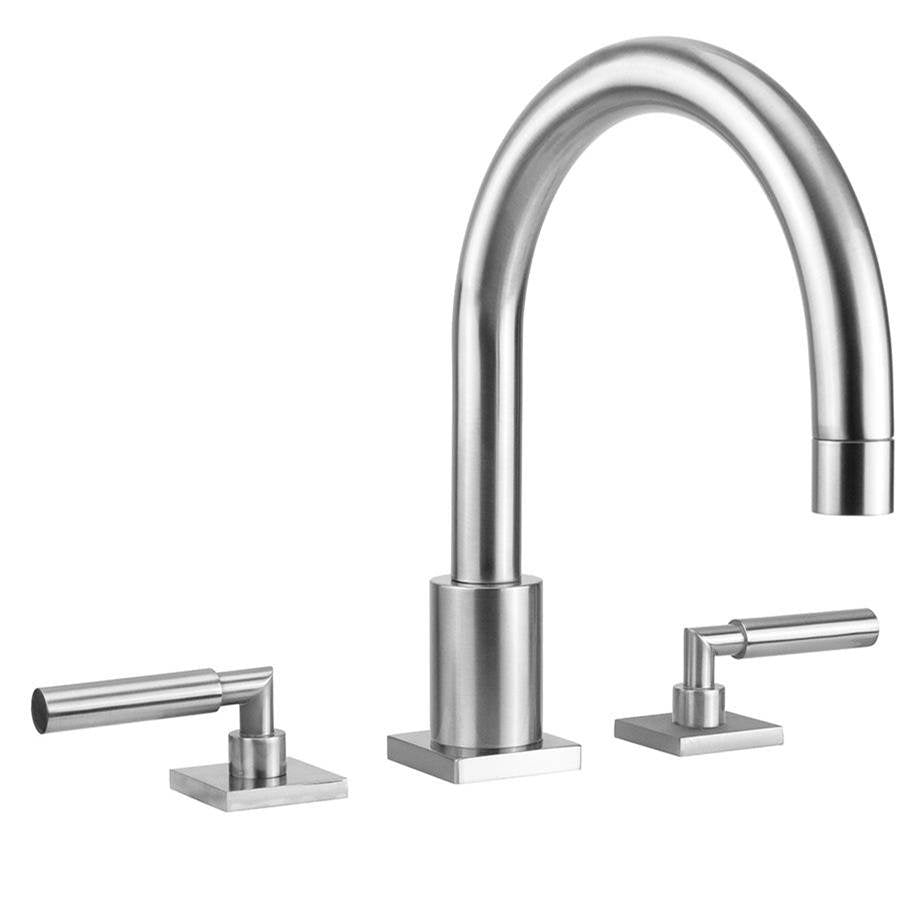 Jaclo - Contempo Uptown Roman Tub Set with Hub Base Lever Handles and Square Escutcheons - White