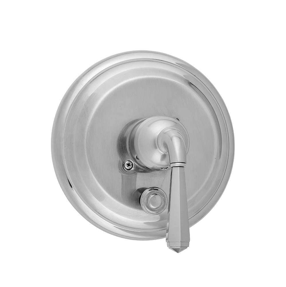 Jaclo - Round Step Plate With Hex Lever Trim For Pressure Balance Valve With Built-in Diverter (J-DIV-PBV) - White