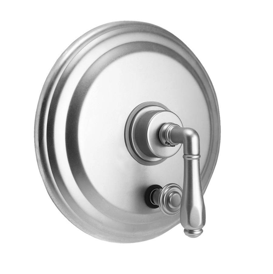 Jaclo - Round Plate With Hex Lever Trim For Pressure Balance Cycling Valve With Built-in Diverter (J-DIV-CSV) - White