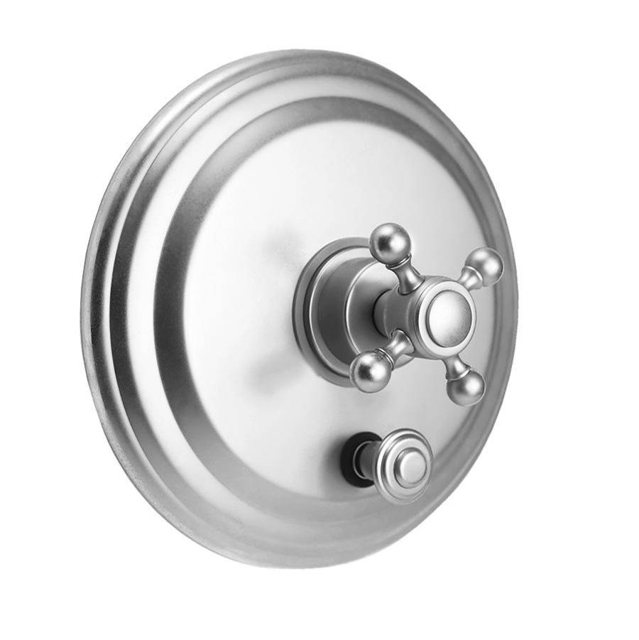 Jaclo - Round Plate With Hex Lever Trim For Pressure Balance Cycling Valve With Built-in Diverter (J-DIV-CSV) - White