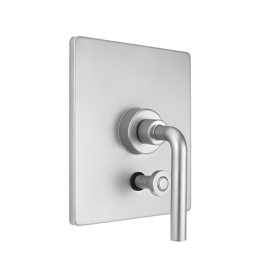 Jaclo - Rectangle Plate With Contempo Slim Lever Trim For Pressure Balance Cycling Valve With Built-in Diverter (J-DIV-CSV) - White