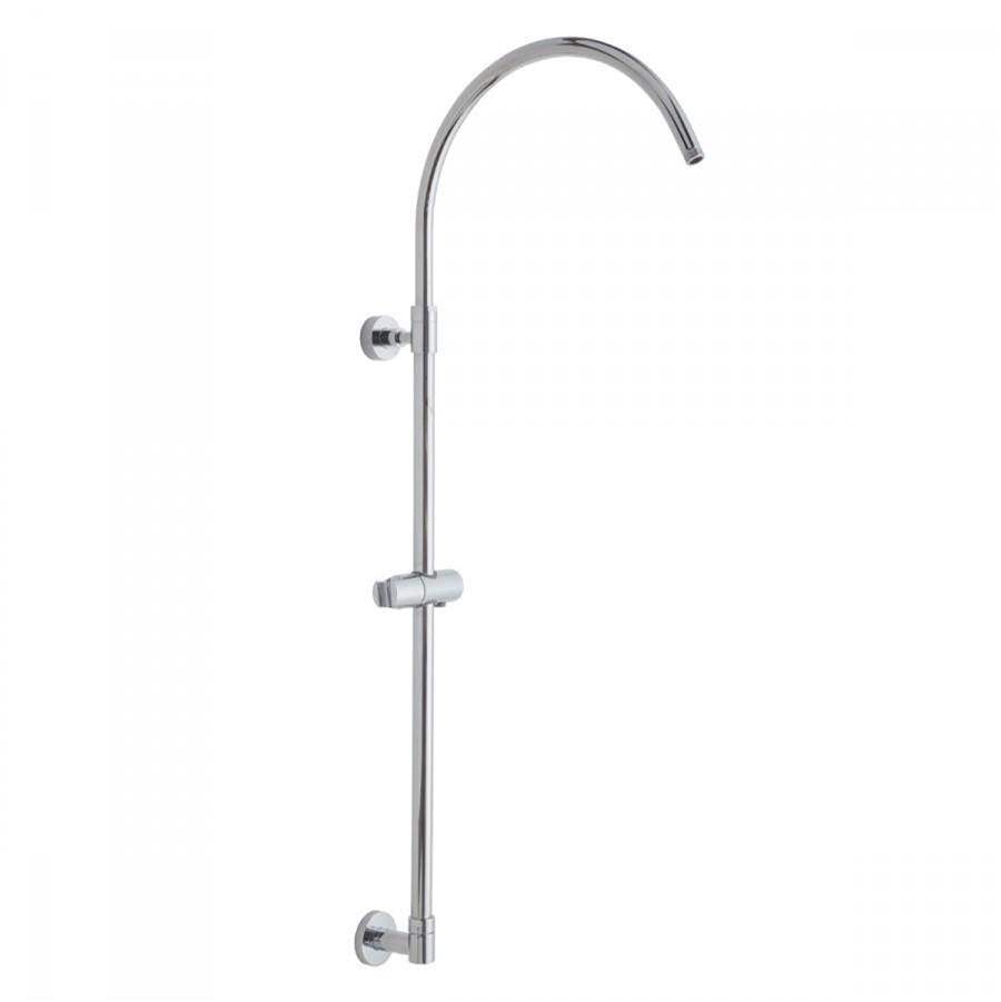 Jaclo - Subway Line Hoop Exposed Pipe with Handheld Slider- No Diverter - Polished Brass
