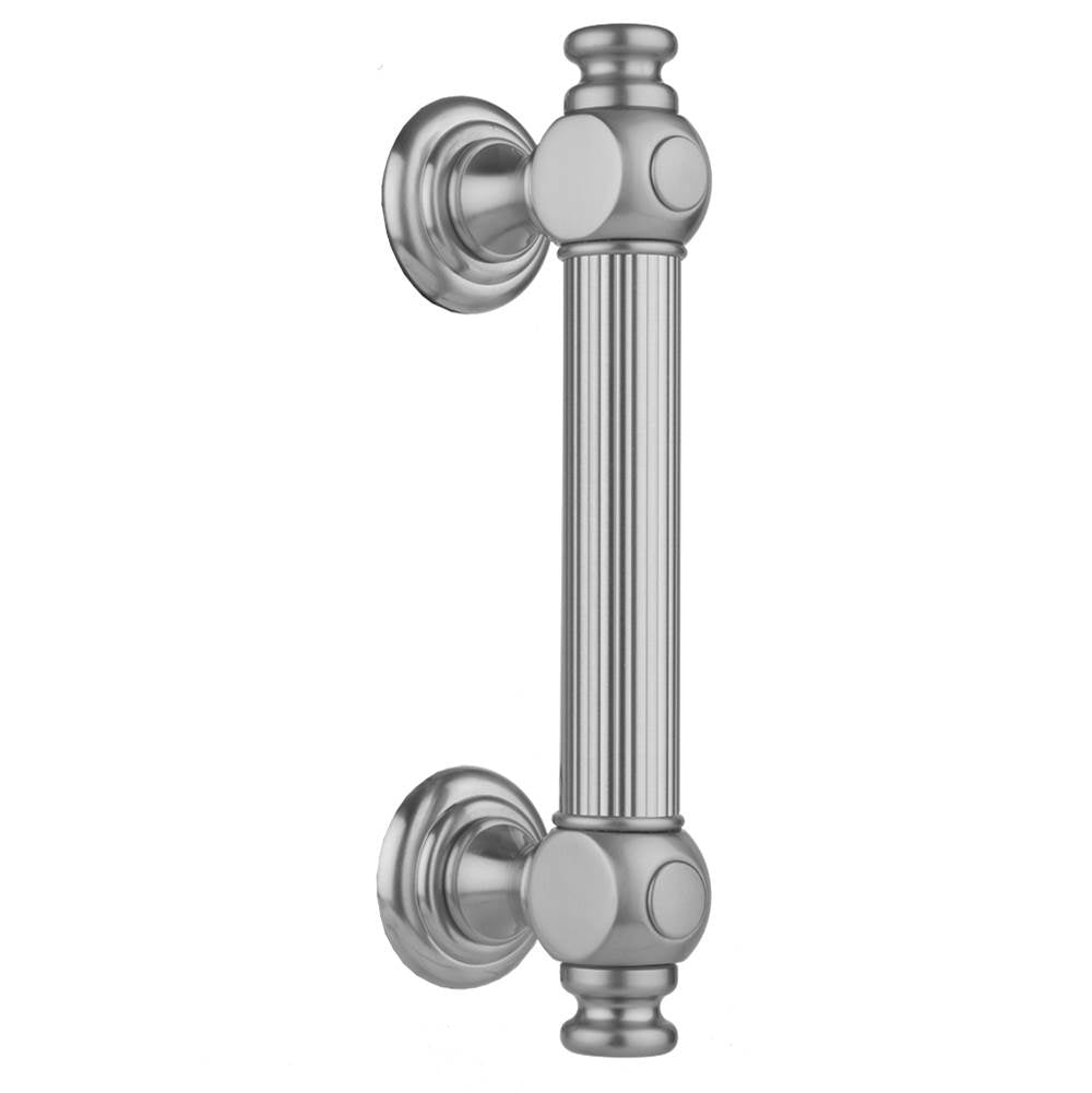 Jaclo - 18'' H61 Reeded with End Caps Front Mount Shower Door Pull - White