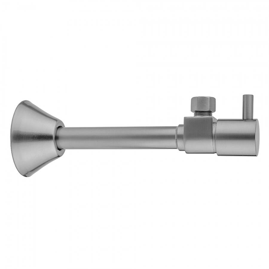 Jaclo - Quarter Turn Ceramic Disc Angle Pattern 1/2'' Copper (Sweat fit) x 3/8'' O.D. Supply Valve with Contempo Lever Handle - Satin Cooper