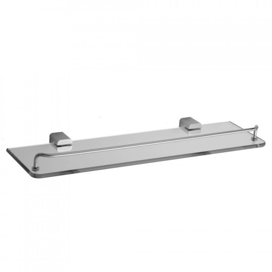 Jaclo - CUBIX II Glass Shelf with Wire Rail - Satin Cooper