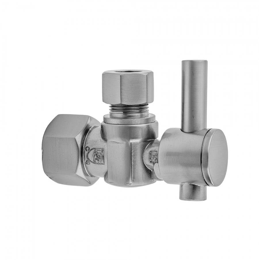 Jaclo - Quarter Turn Angle Pattern 3/8'' IPS x 3/8'' O.D. Supply Valve with Contempo Lever Handle - Satin Cooper