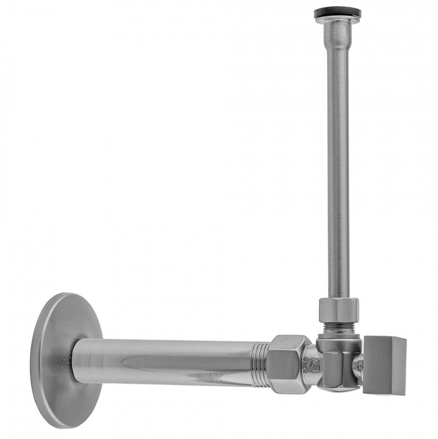 Jaclo - Quarter Turn Angle Pattern 1/2'' IPS x 3/8'' O.D. Toilet Supply Kit with Square Handle, 20'' Supply Tube, Escutcheon - Satin Cooper