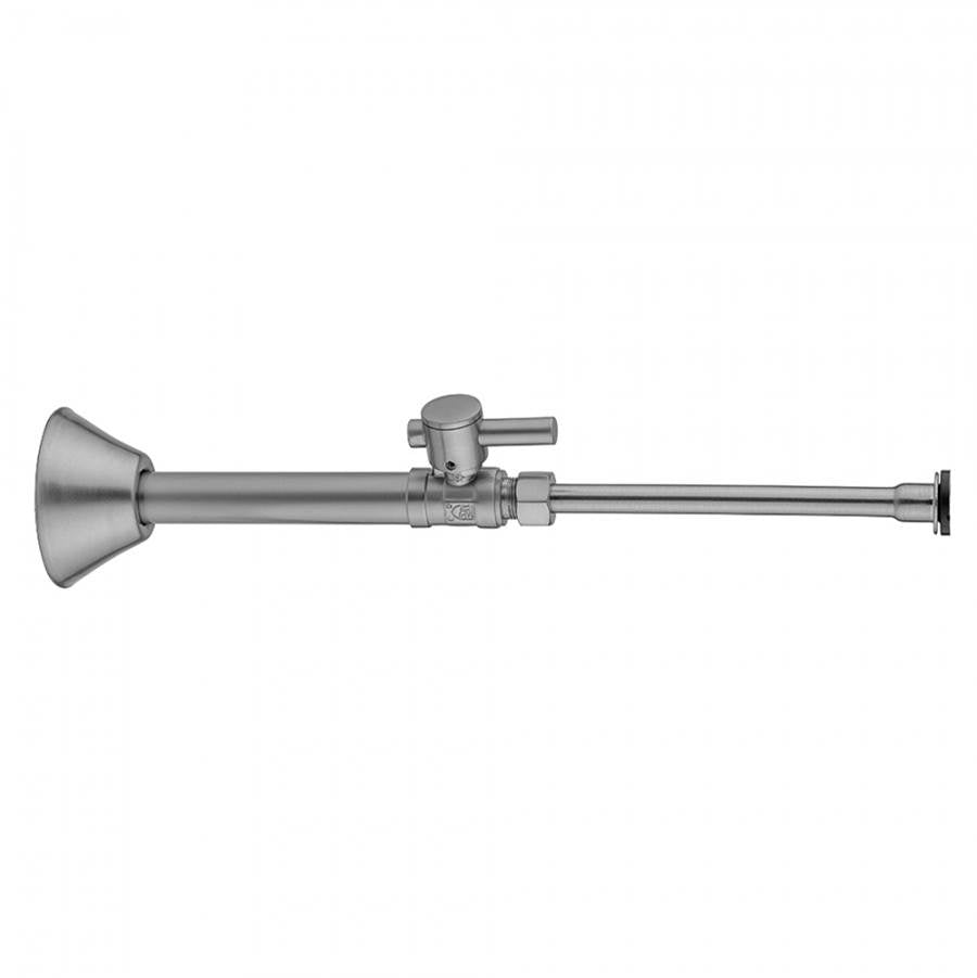 Jaclo - Quarter Turn Straight Pattern 1/2'' Copper (Sweat Fit) x 3/8'' O.D. Toilet Supply Kit with Contempo Lever Handle, 20'' Supply Tube, Escutcheon - Satin Cooper