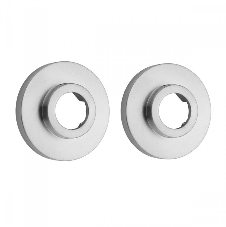 Jaclo - Brass Contemporary Shower Curtain Rod Flanges - Satin Cooper