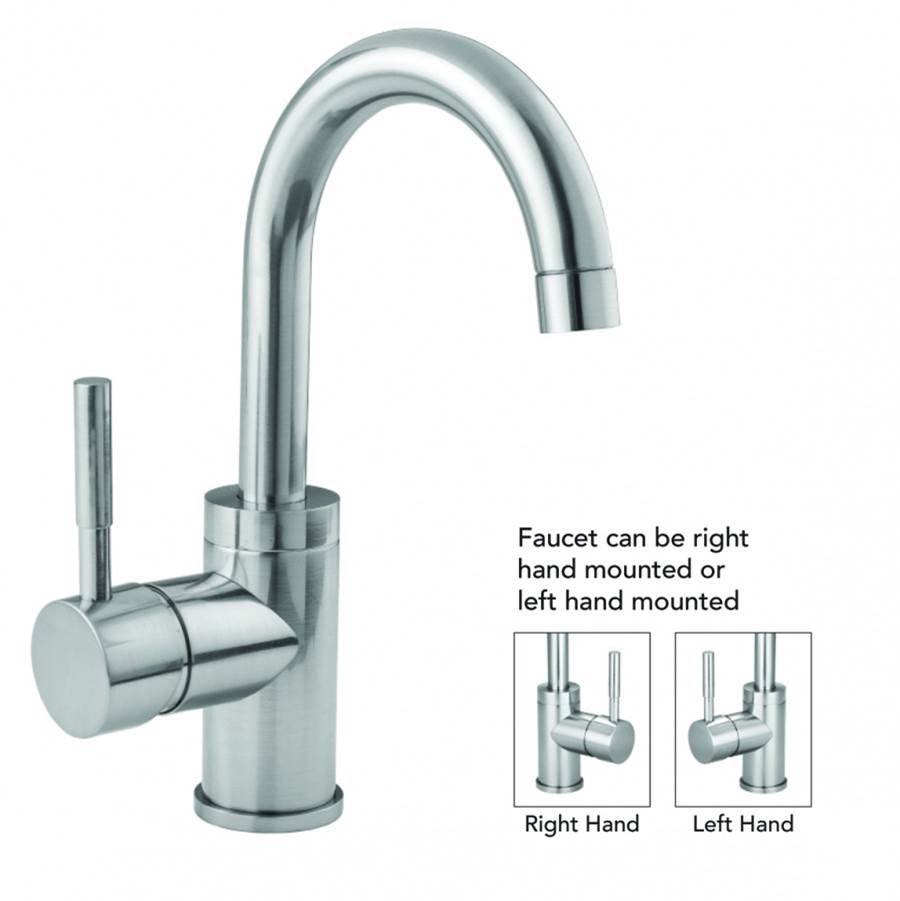 Jaclo - Uptown Contempo Single Hole Faucet with Push Top Drain - Satin Cooper