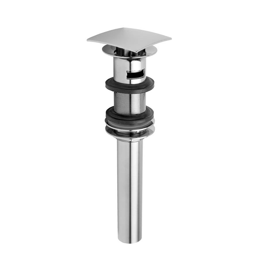 Jaclo - Stationary Square Lavatory Drain with Overflow - Satin Cooper
