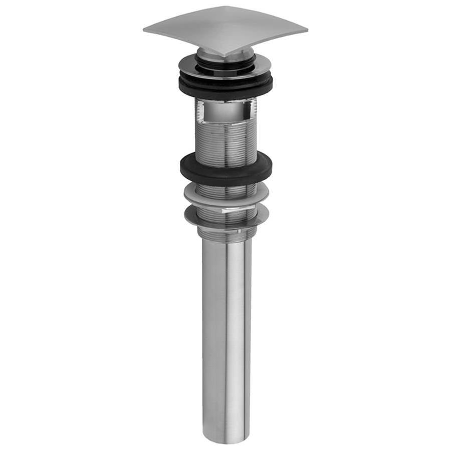 Jaclo - Finger Touch Square Lavatory Drain with Overflow - Satin Cooper