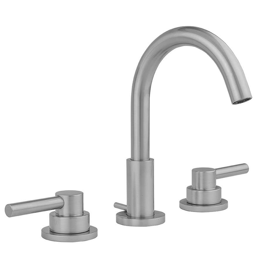Jaclo - Uptown Contempo Faucet with Round Escutcheons & Low Contempo Lever Handles -1.2 GPM - Satin Cooper
