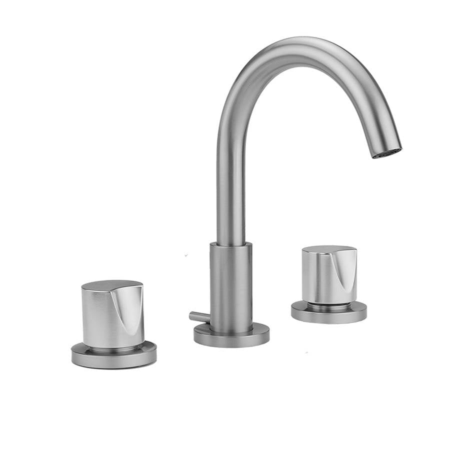 Jaclo - Uptown Contempo Faucet with Round Escutcheons & Thumb Handles -1.2 GPM - Satin Cooper