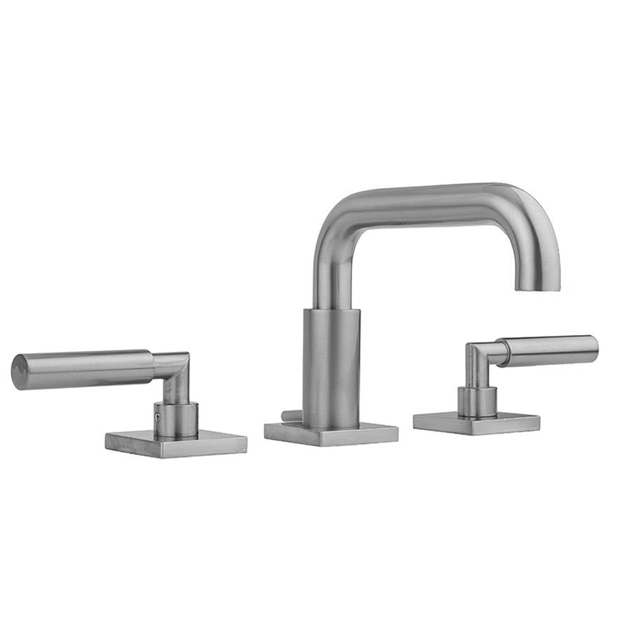 Jaclo - Downtown Contempo Faucet with Square Escutcheons & Contempo Hub Base Lever Handles- 0.5 GPM - Satin Cooper