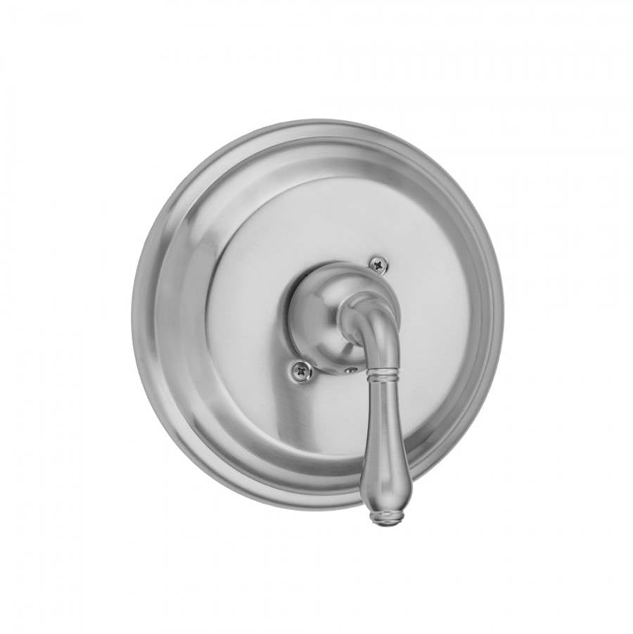Jaclo - Round Step Plate With Regency Lever Trim For Pressure Balance Valve (J-PBV) - Satin Cooper