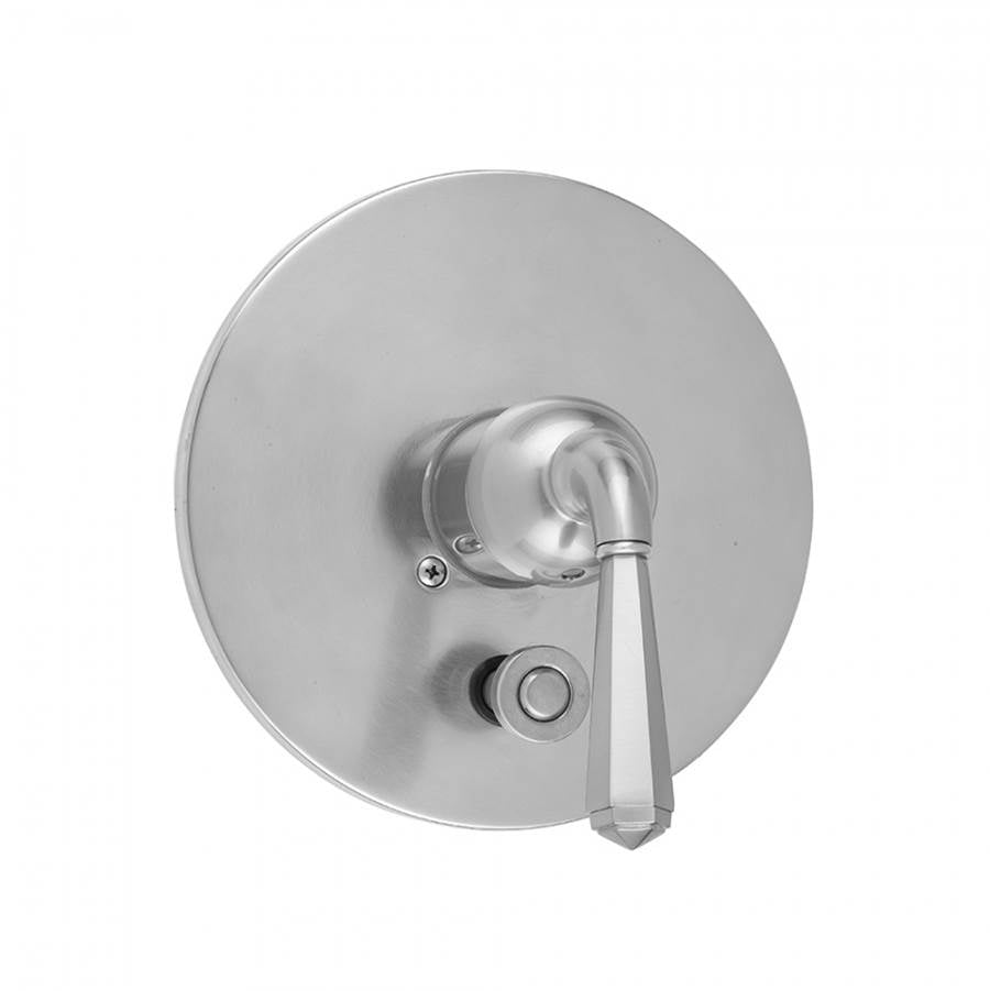Jaclo - Round Plate With Hex Lever Trim For Pressure Balance Valve With Built-in Diverter (J-DIV-PBV) - Satin Cooper