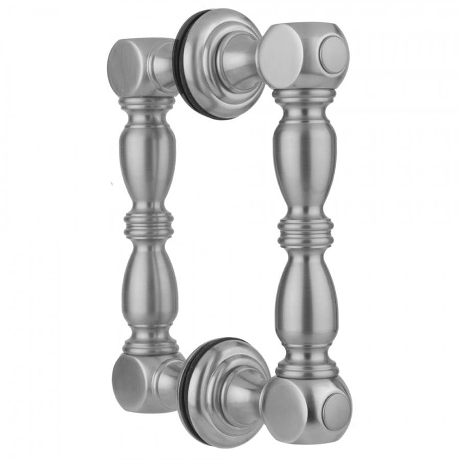 Jaclo - 6'' H21 Back to Back Shower Door Pull with Finials - Satin Cooper