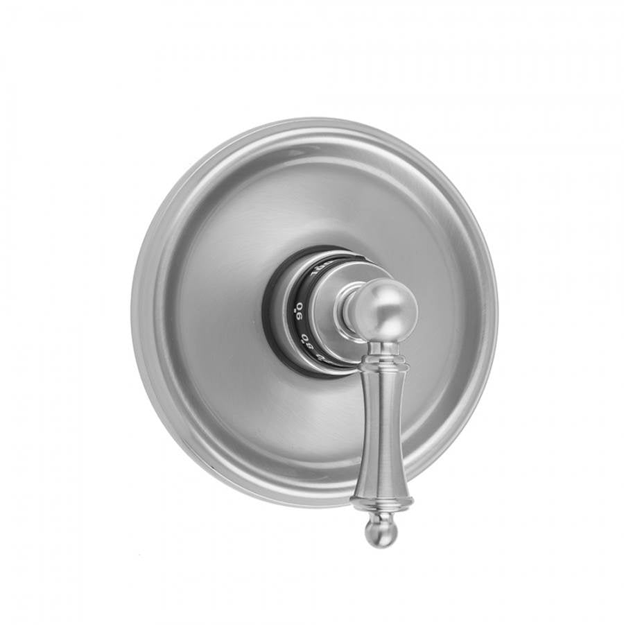 Jaclo - Round Step Plate With Ball Lever Trim For Thermostatic Valves (J-TH34 & J-TH12) - Satin Cooper