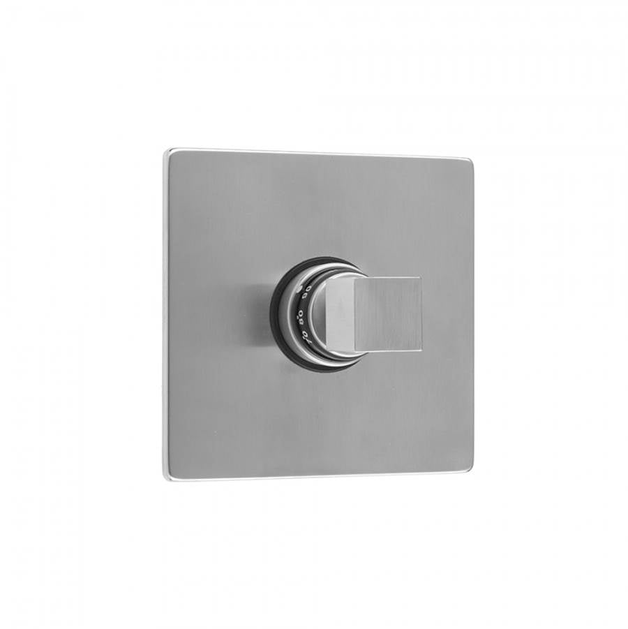 Jaclo - Square Plate with CUBIX Cube Trim for Thermostatic Valves (J-TH34 & J-TH12) - Satin Cooper